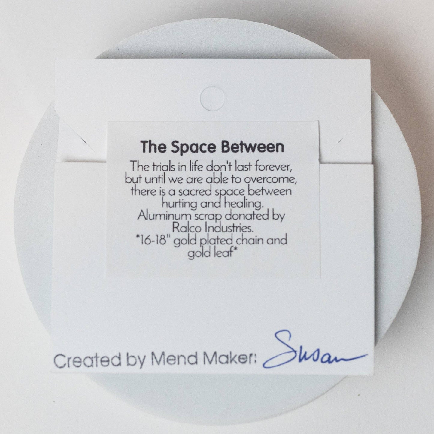 The Space Between Aluminum & Gold Plated Necklace