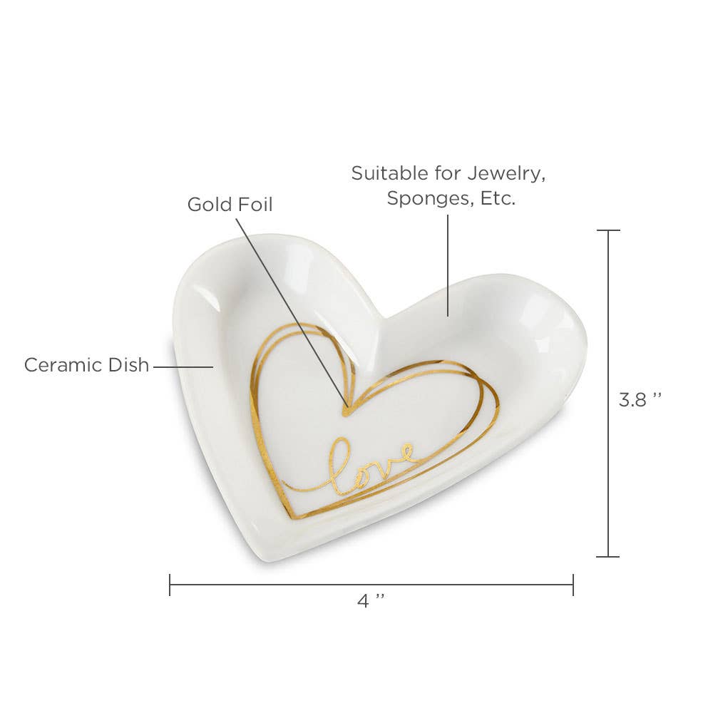 Heart Shaped Trinket Dish - Medium