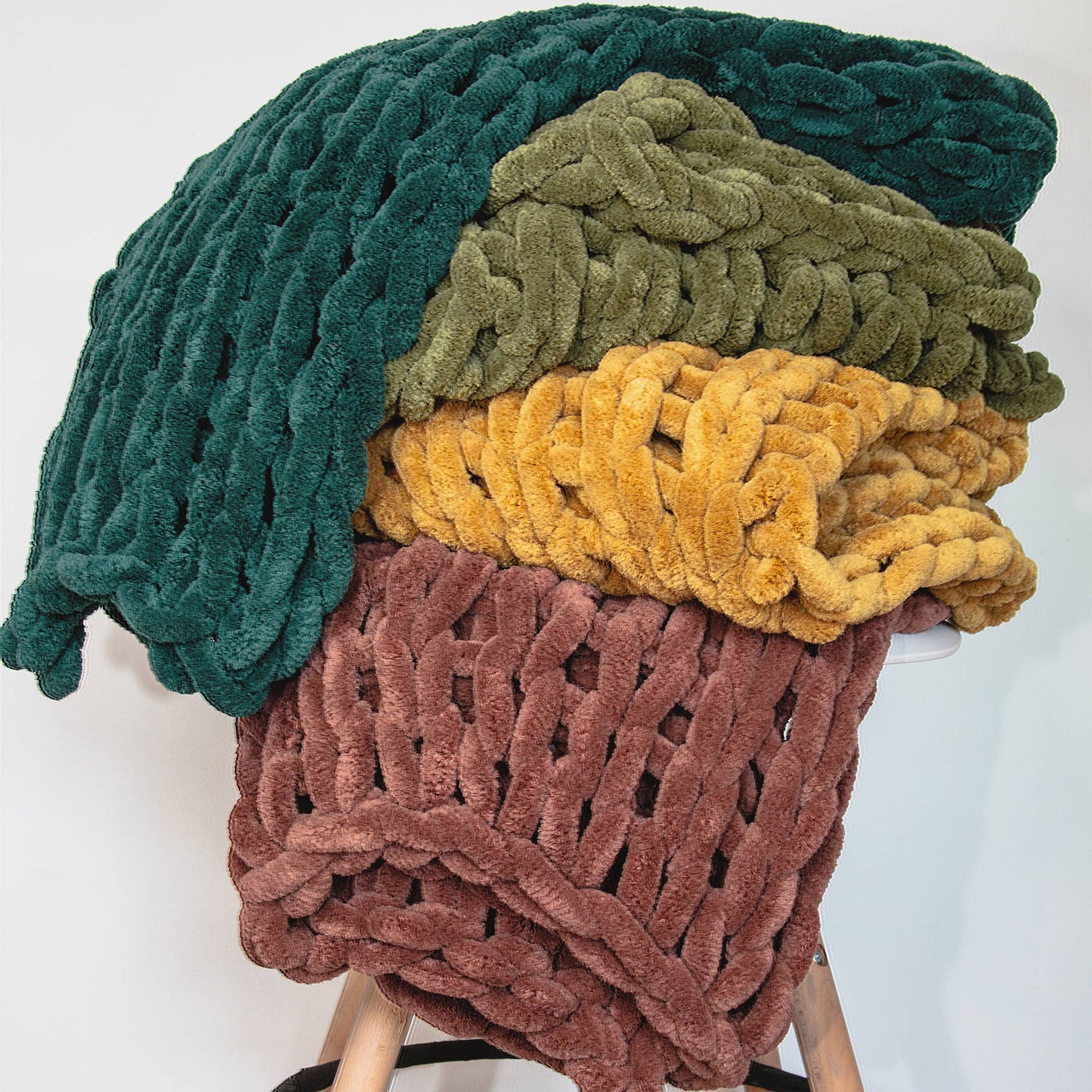 Chenille Chunky Knit Throws