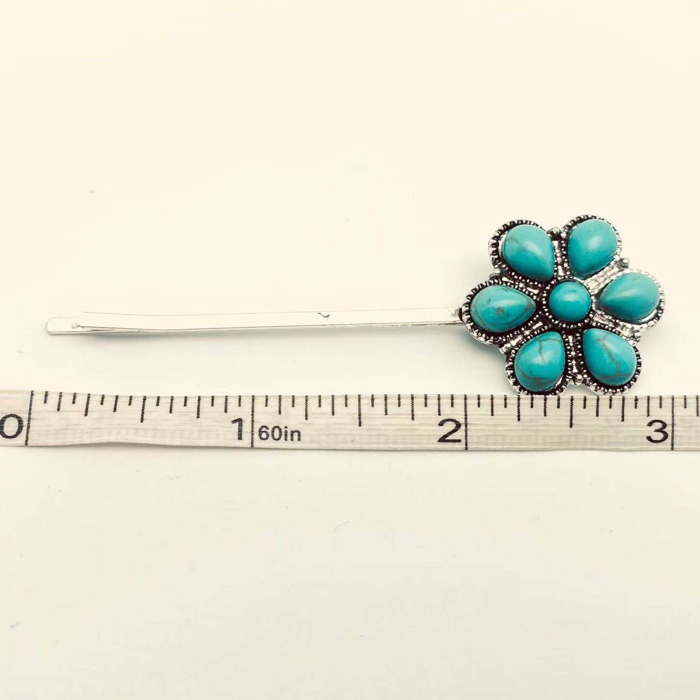 Hair Clip 3 pk - Western Style Vintage Turquoise Hairpin