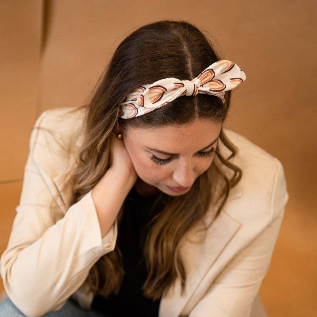 Ultra Soft Knotted Fashion Headband - Neutral Rainbow