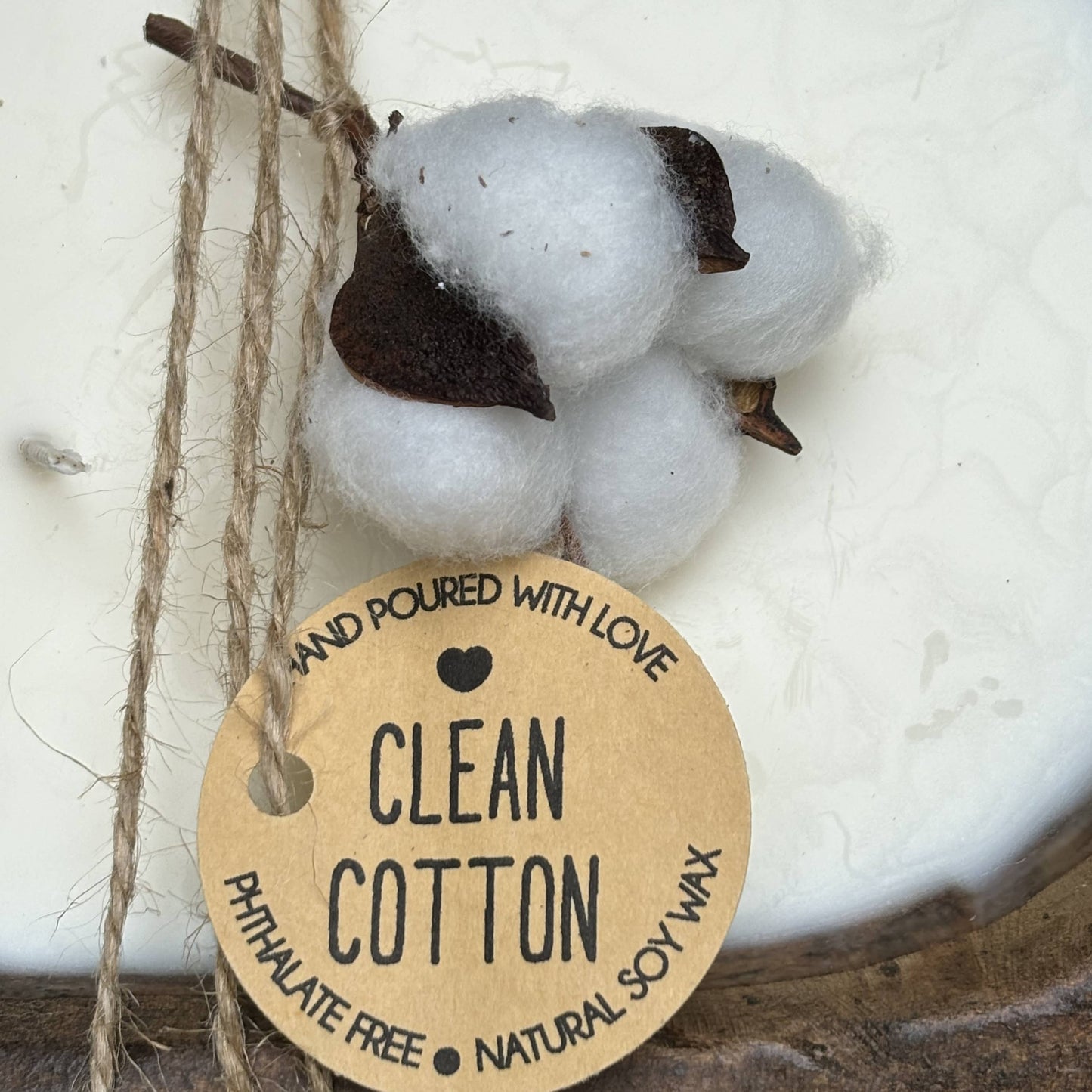 Clean Cotton Scented Soy Dough Bowl - Fresh Scented Candle