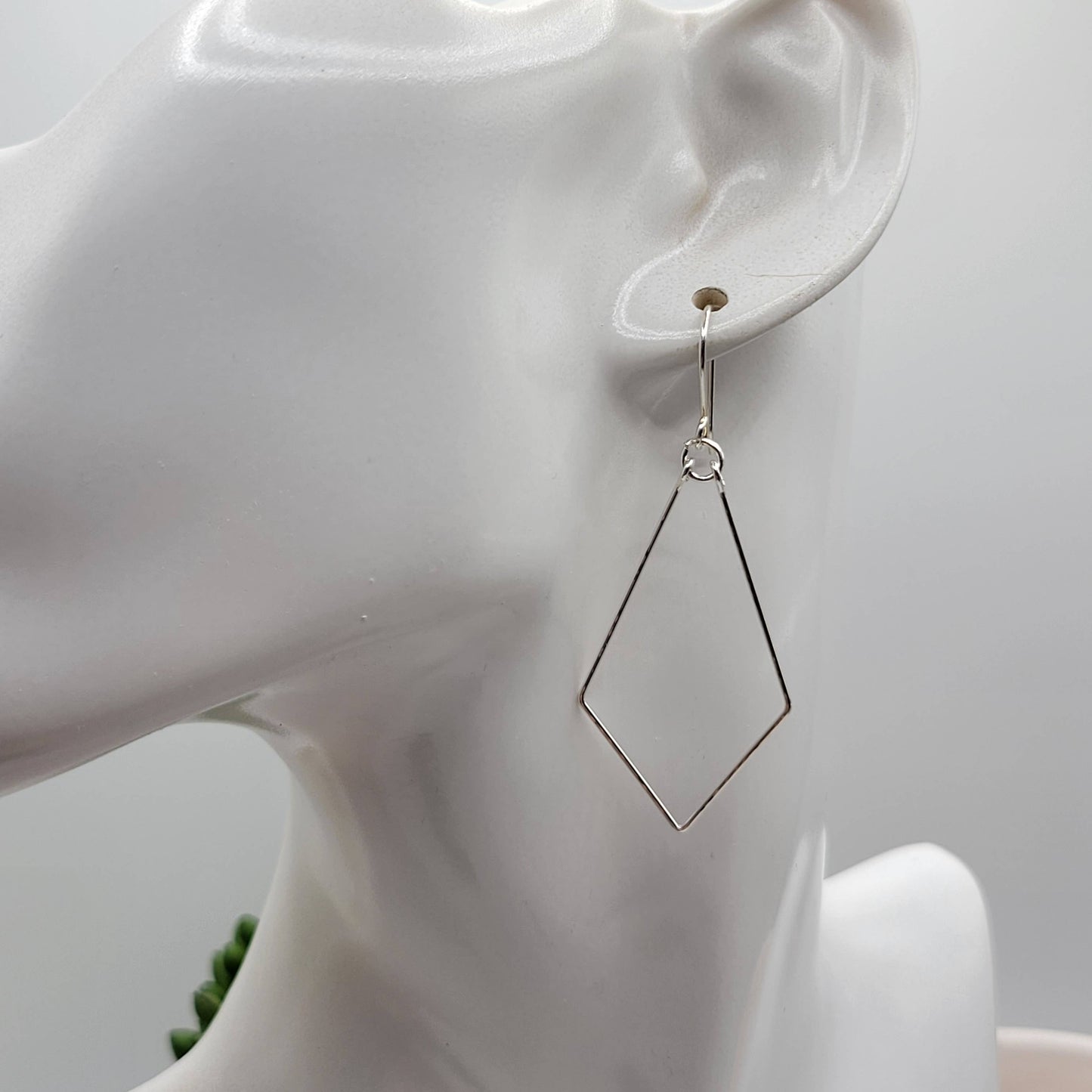 Sterling Silver Trapezoid Earrings