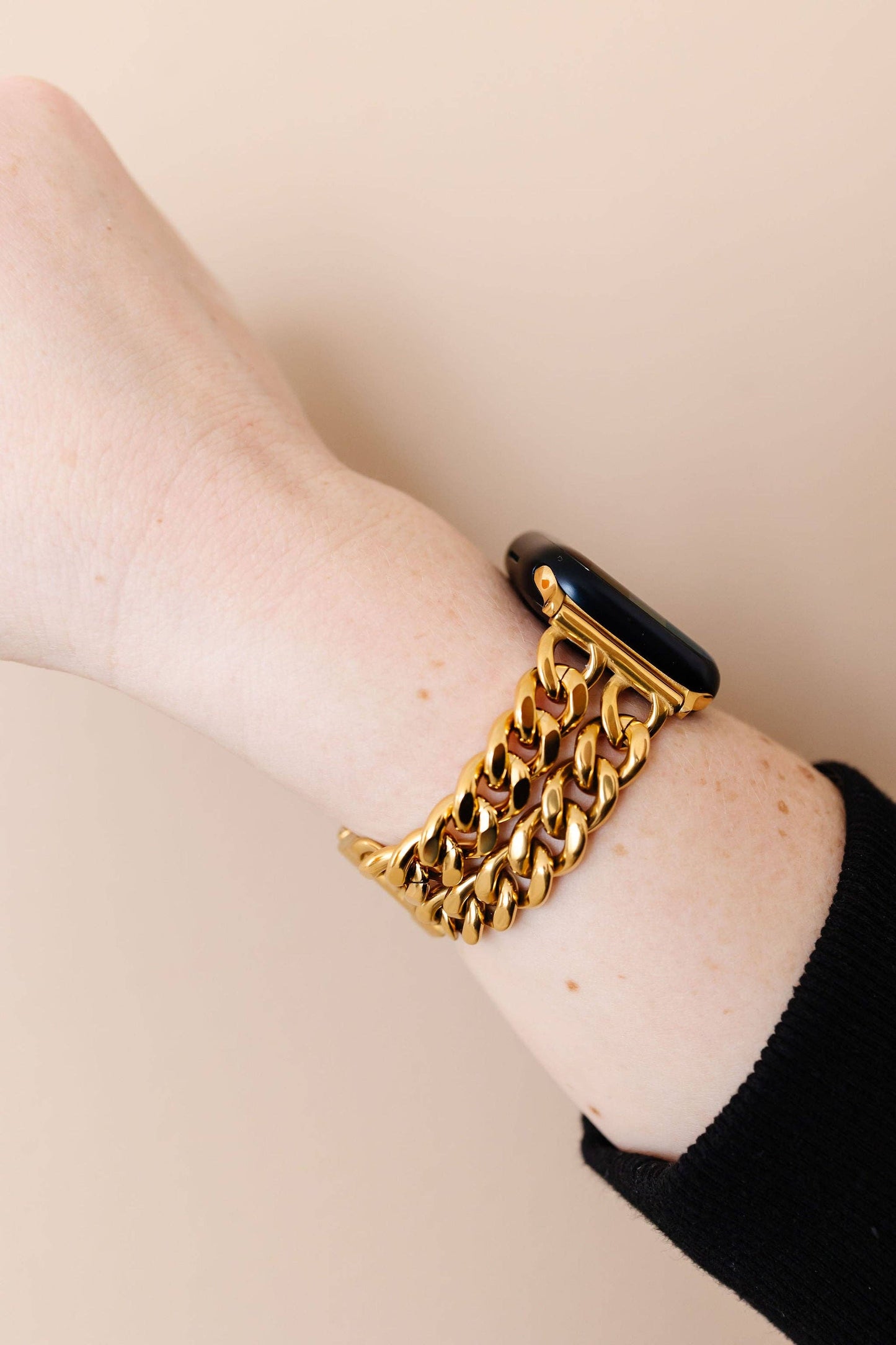 Gold Double Chain Watch Band