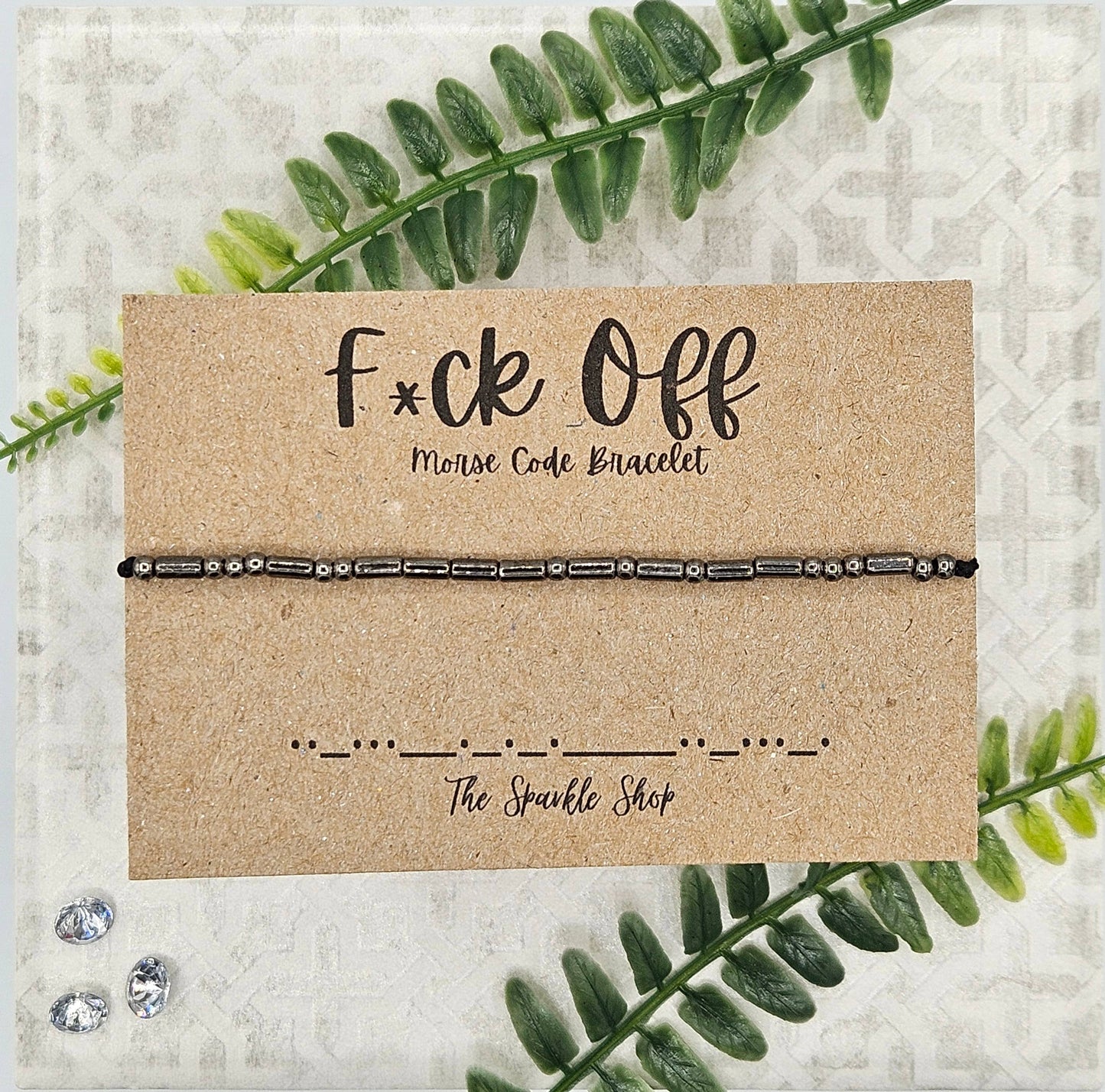 F*ck Off - Handmade Morse Code Bracelet