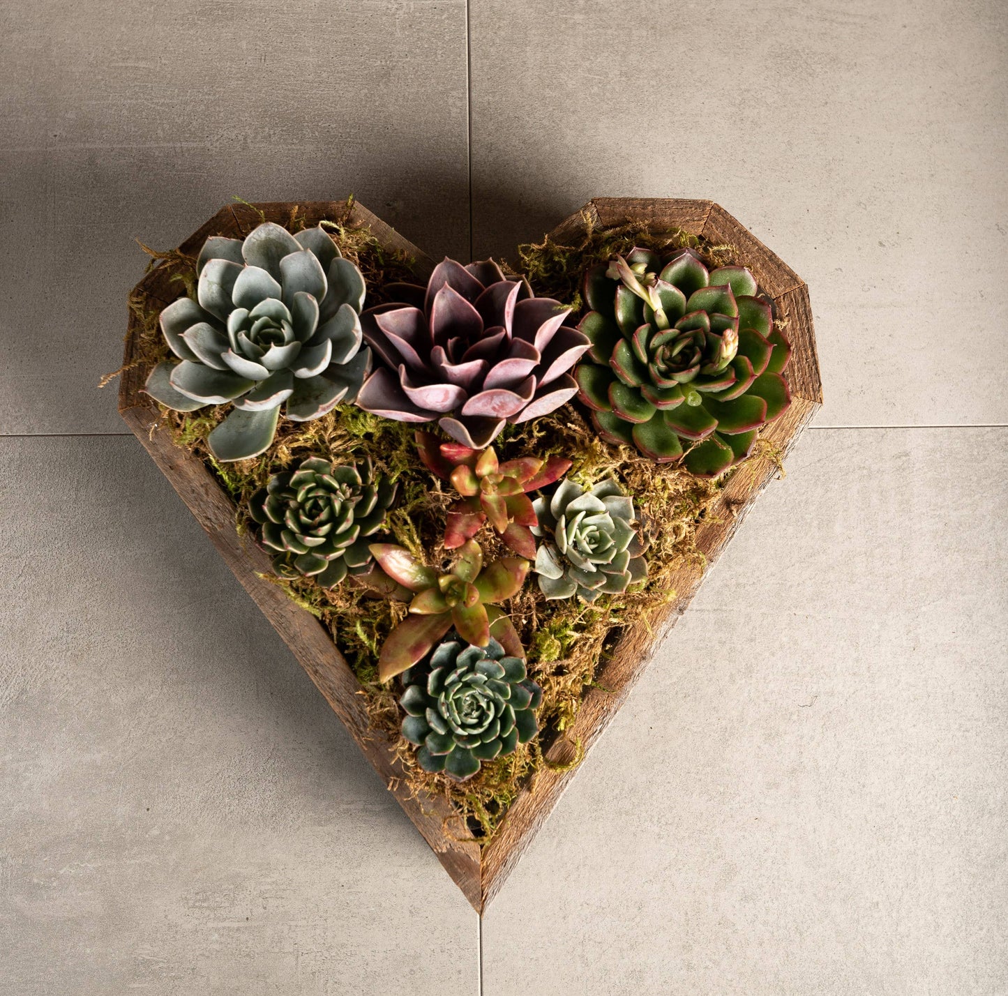 Reclaimed Wood Heart Planter / Tray