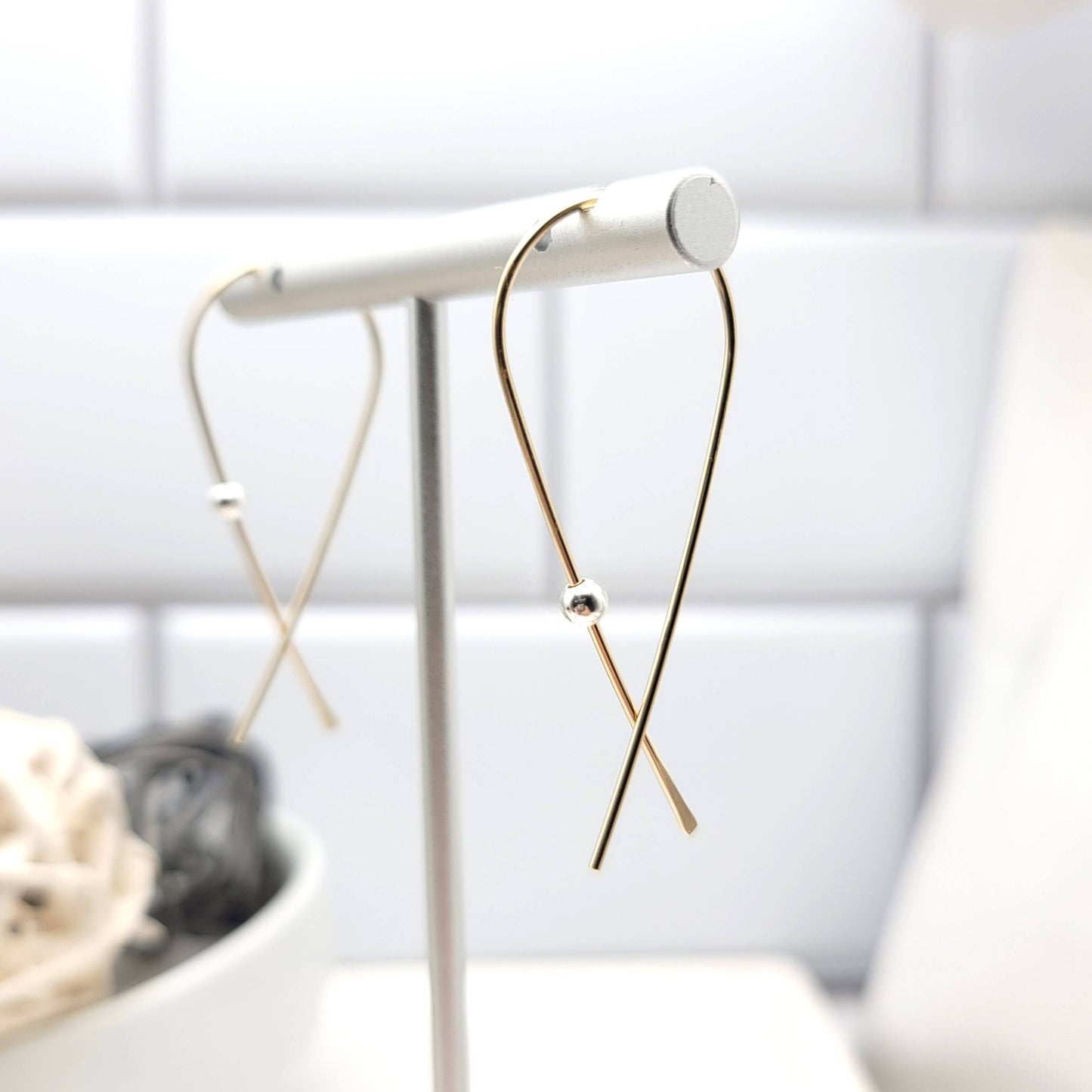 Wishbone Threader Earrings - 14k Gold Filled