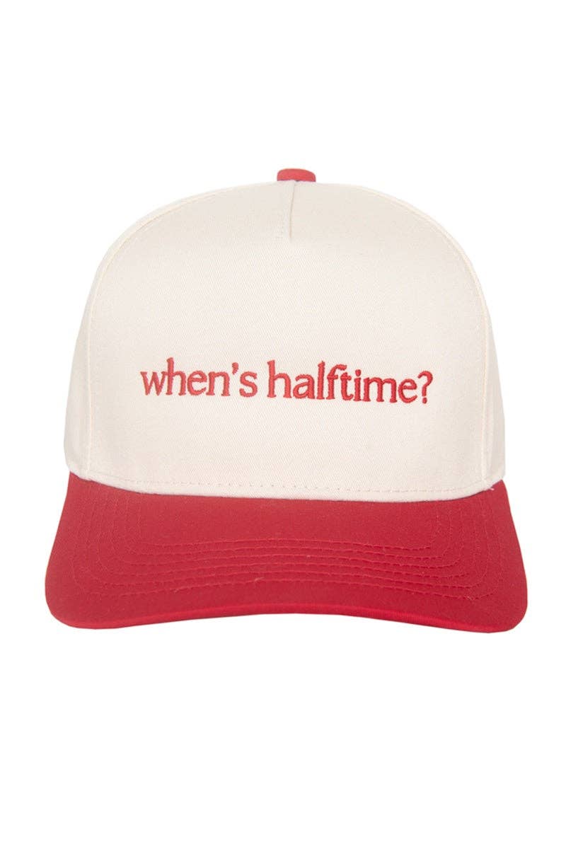 When's Halftime? Wholesale Two-Toned Vintage Hat College Gra