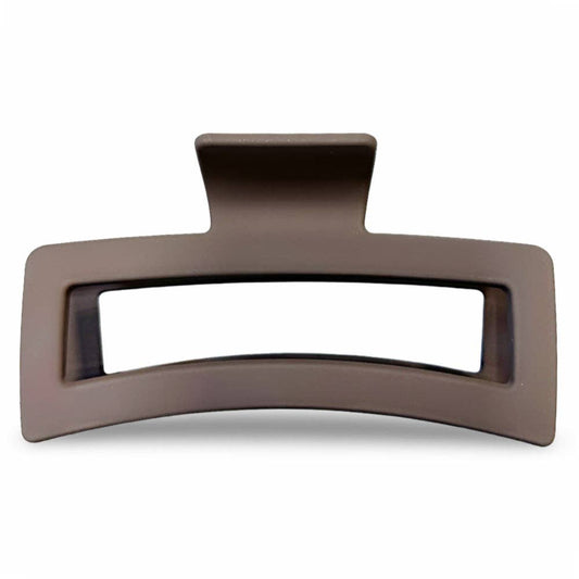 Extra Large Rectangular Claw Clip - Brown