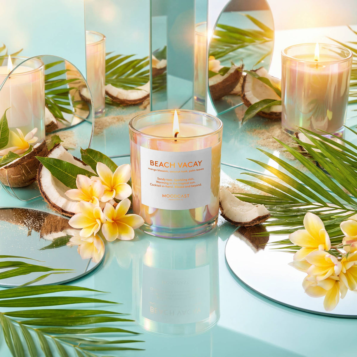 Coconut Wax Candle - Vibes - Beach Vacay - 8 oz Glass Jar