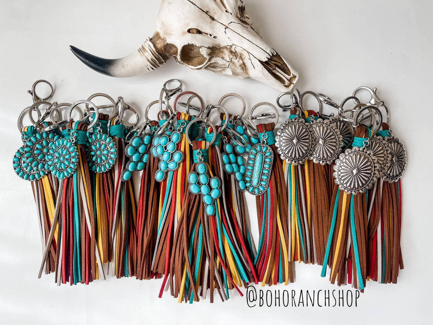 Turquoise Tassel Keychain