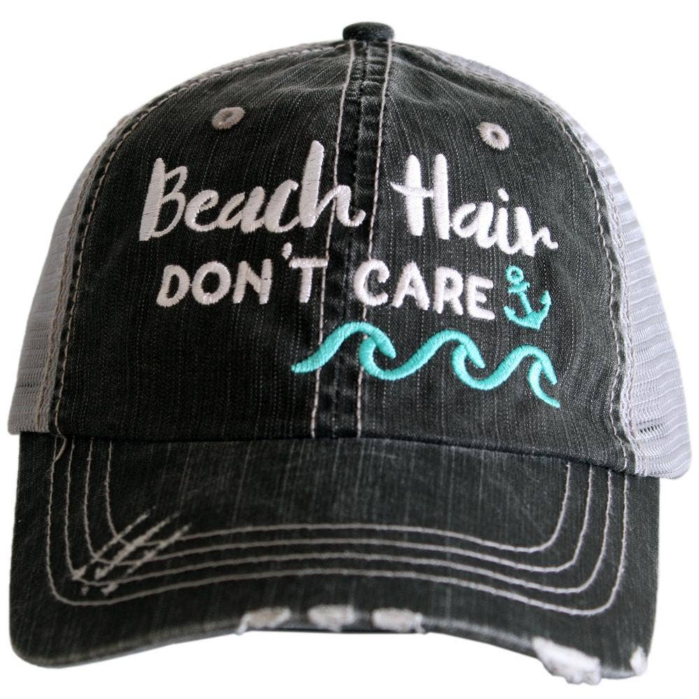 Beach Hair Don't Care Waves Trucker Hats