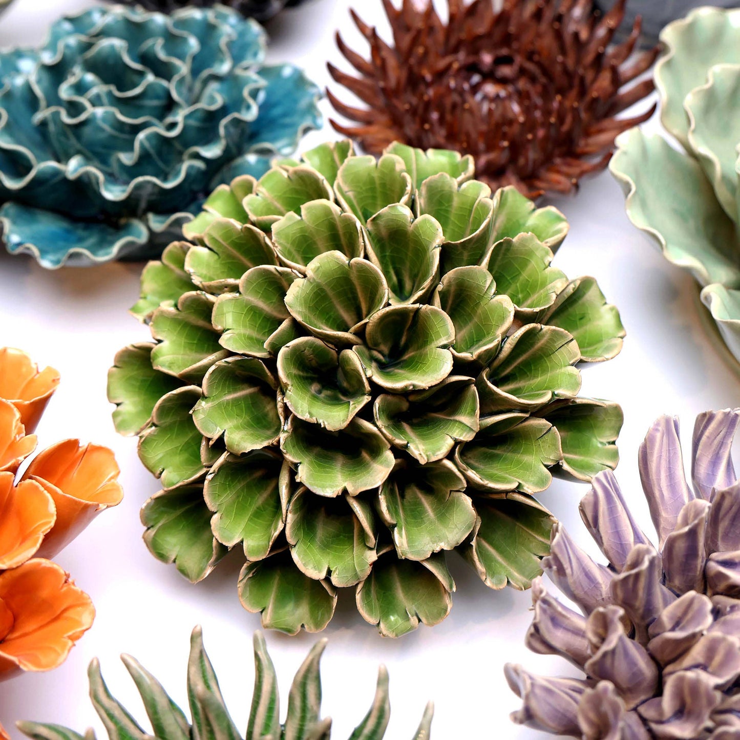 Coral 5 - Ceramic Faux Succulent Home Decor