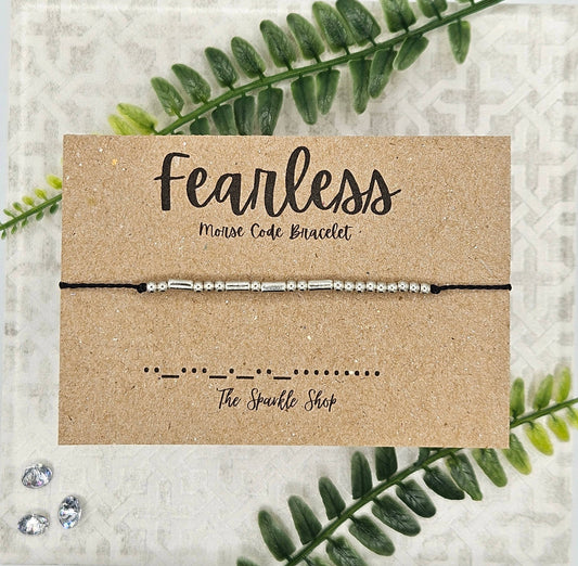 Fearless - Handmade Morse Code Bracelet