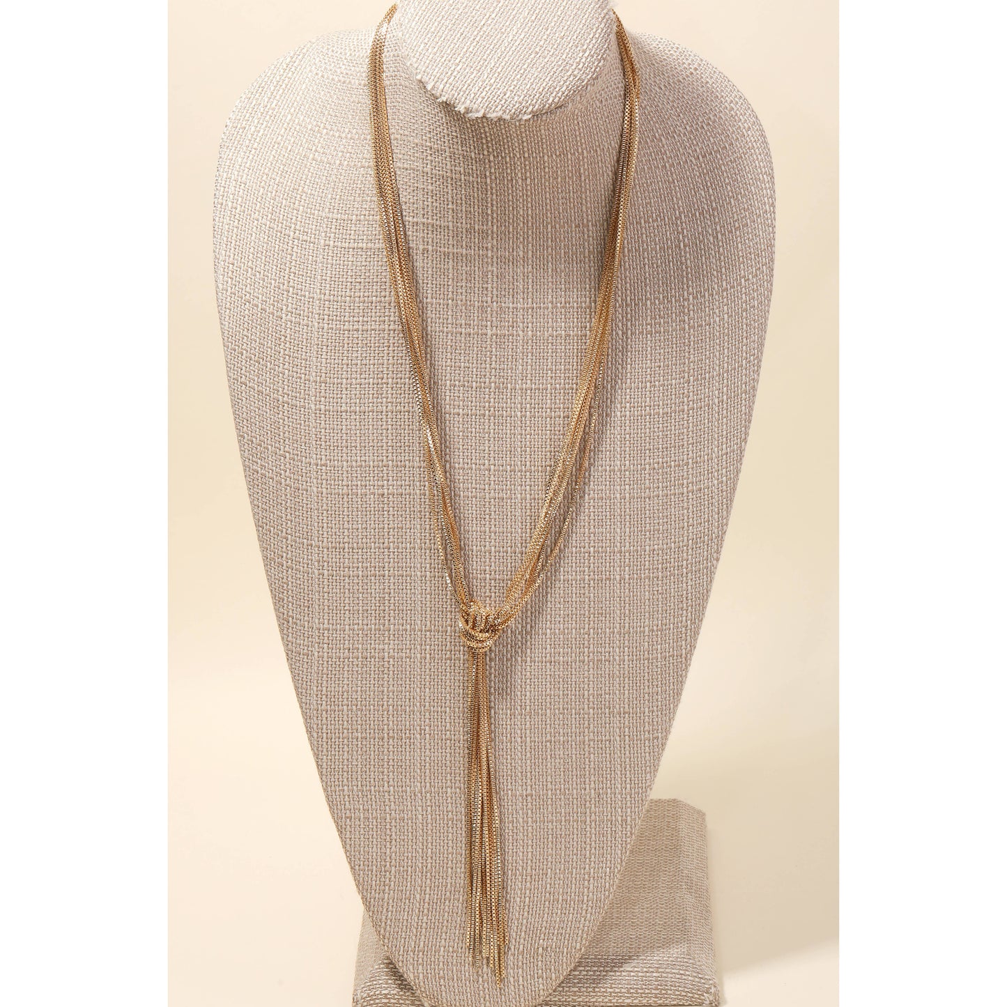 Long Box Chain Y Necklace