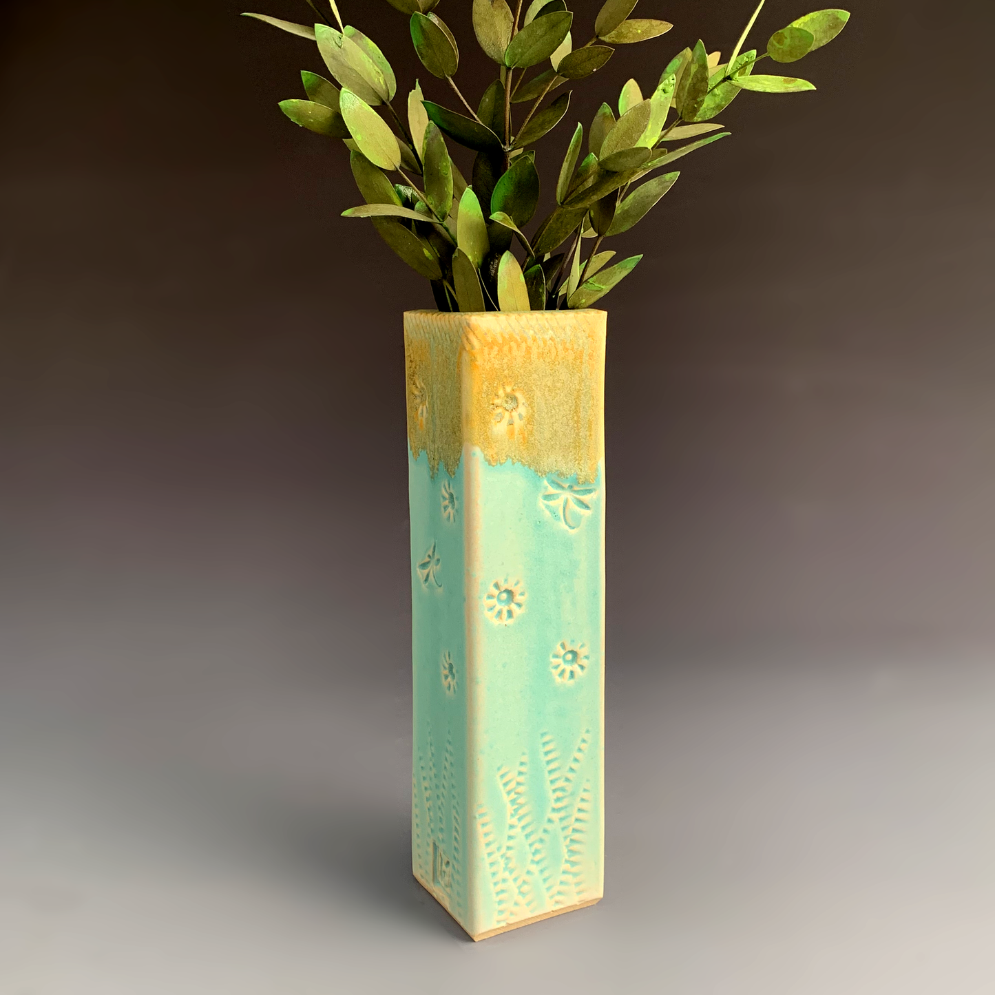 Tall Square Bud Vase