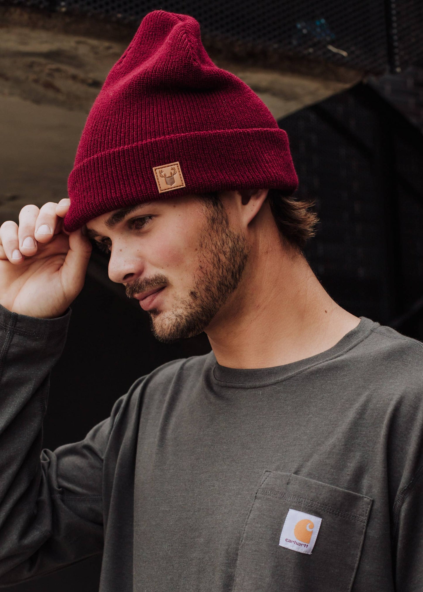 Burgundy Knit Beanie