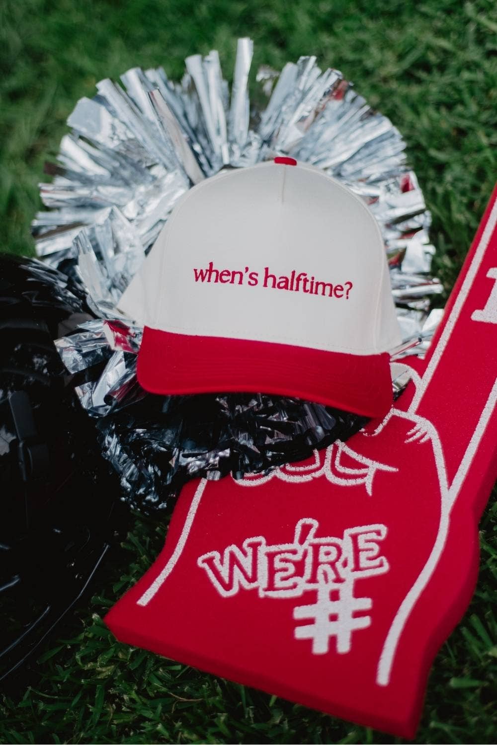 When's Halftime? Wholesale Two-Toned Vintage Hat College Gra