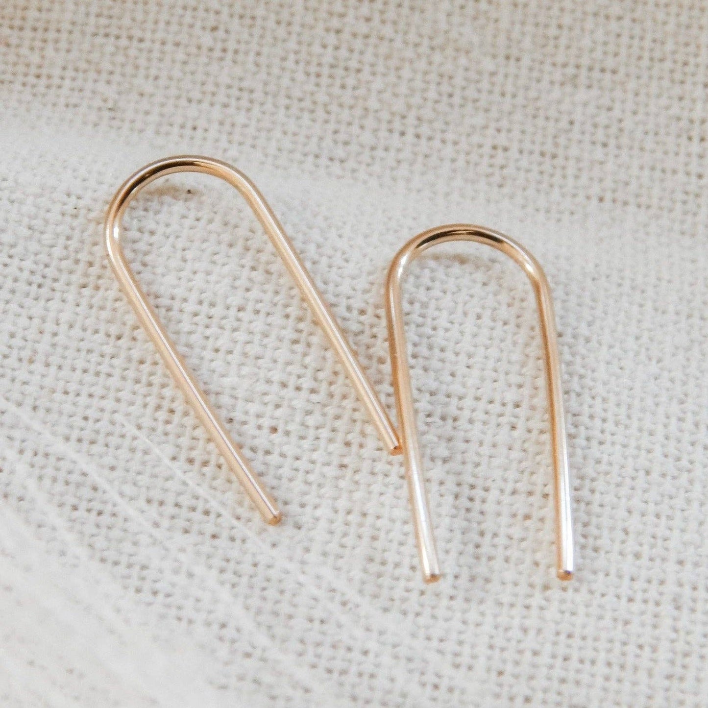 Open Arc Earrings - Minimalist, Hypoallergenic, Waterproof