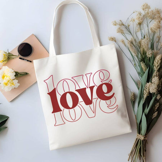 Love Sweet Valentine's Day Canvas Tote Bag