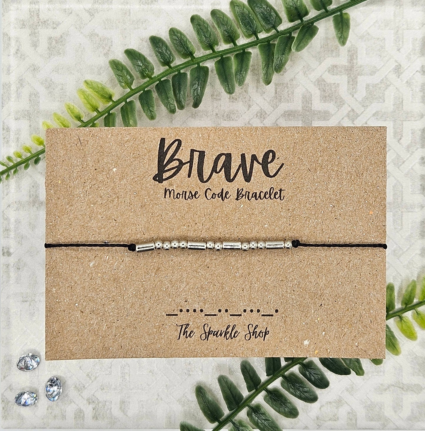 Brave - Handmade Morse Code Bracelet