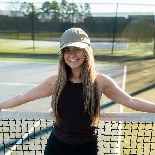Adjustable Running Hat - Dark Tan