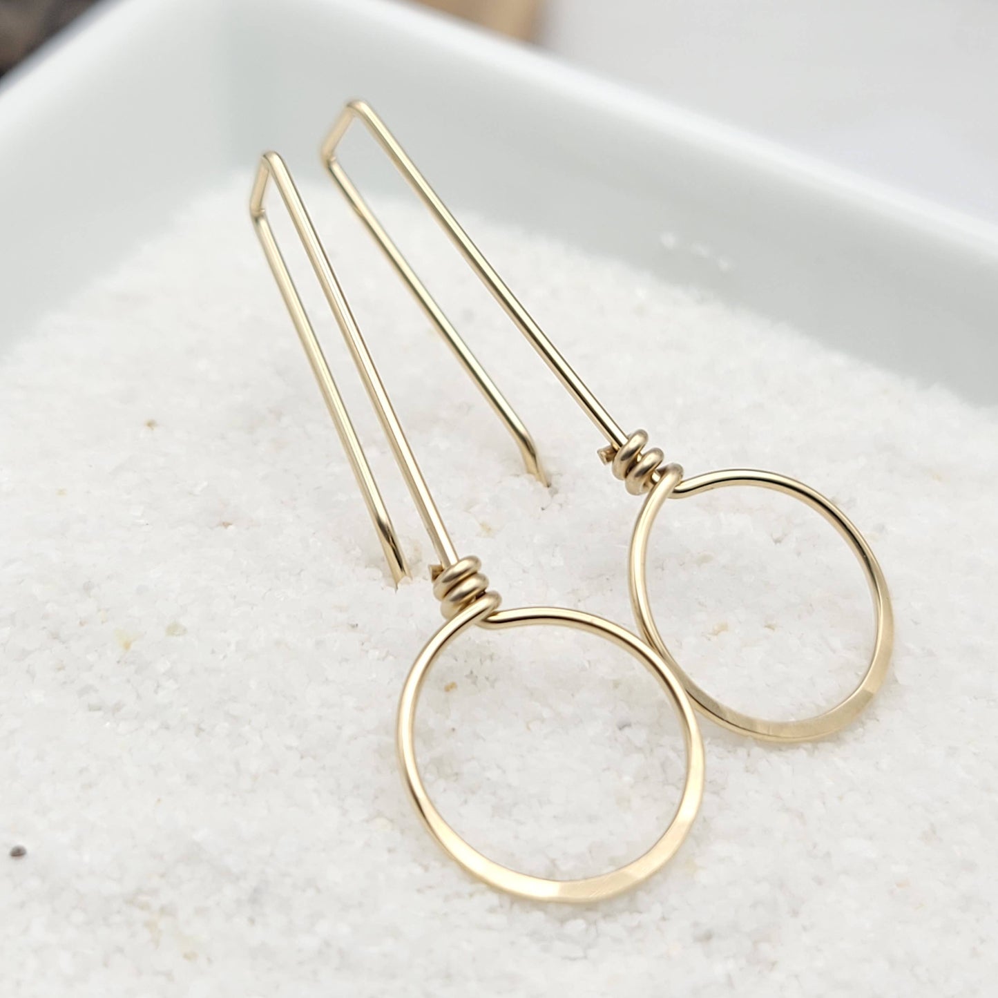 Classic Gold Threader Hoop Earrings