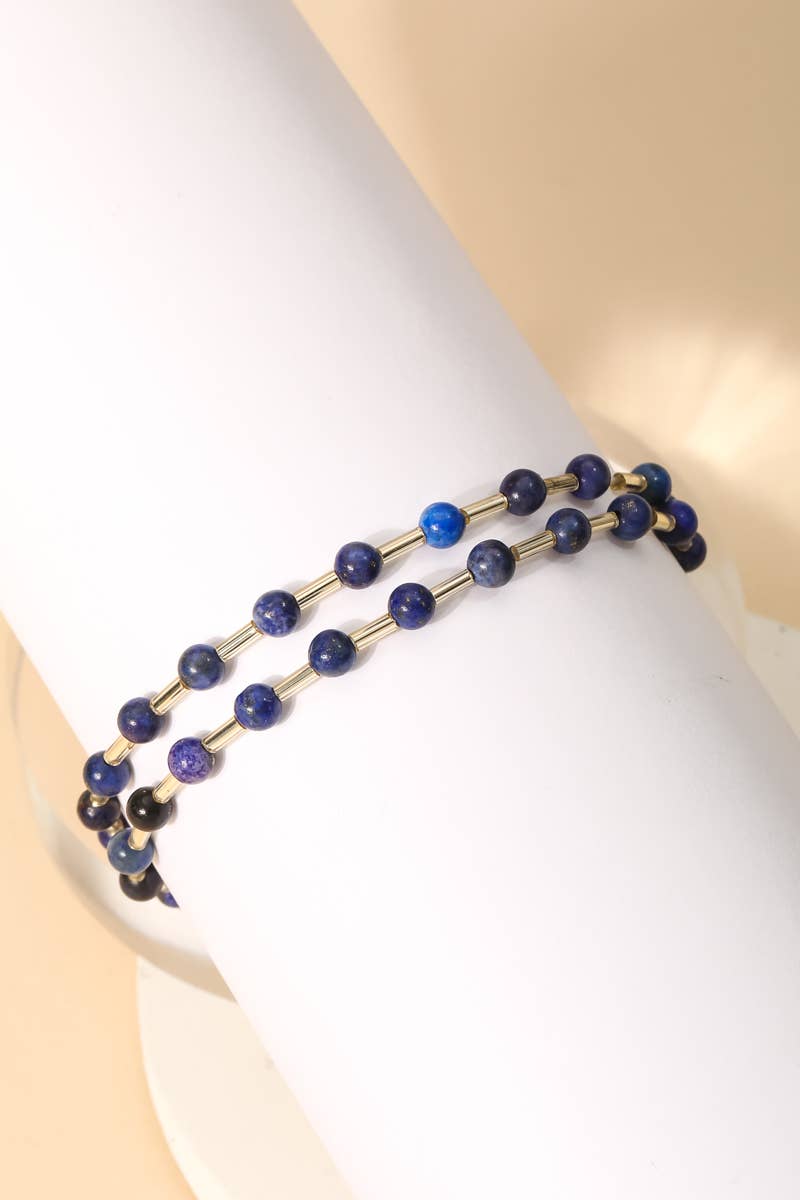 Ball Bead Tube Stretch Bracelet