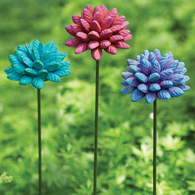 27" Flower Garden Stake, Assorted colors