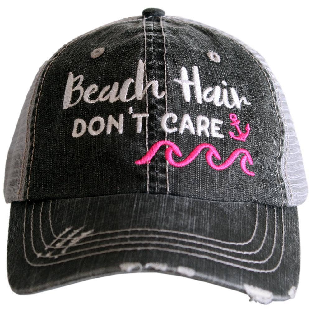 Beach Hair Don't Care Waves Trucker Hats