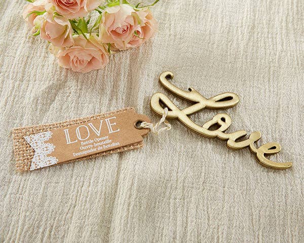 Love Antique Gold Bottle Opener