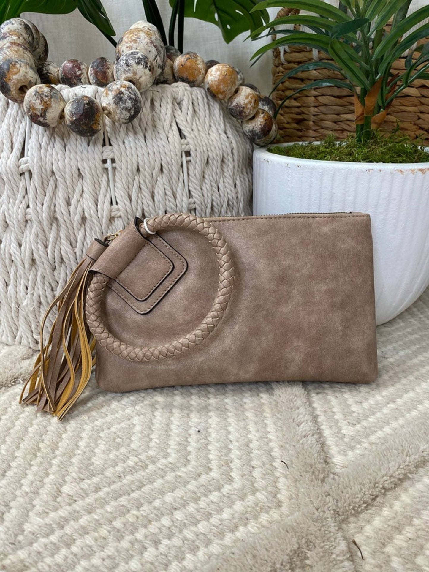 Vegan Leather Wristlet/Clutch