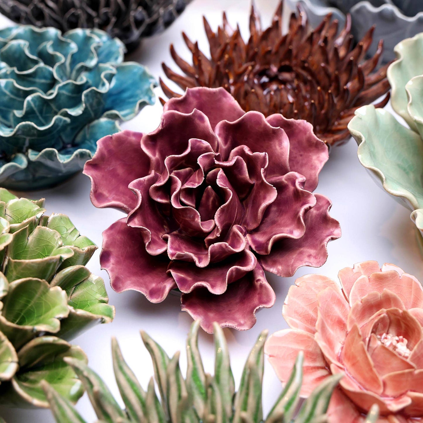 Coral 5 - Ceramic Faux Succulent Home Decor