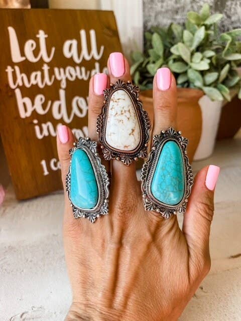 Oversized Western Navajo Statement Ring