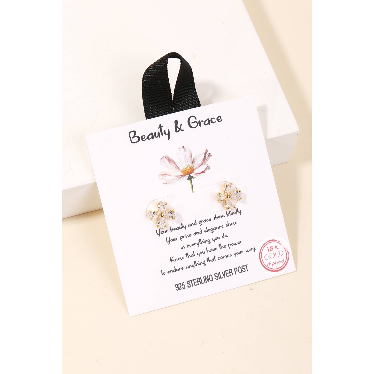 Gold Dipped Flower Stud Earrings