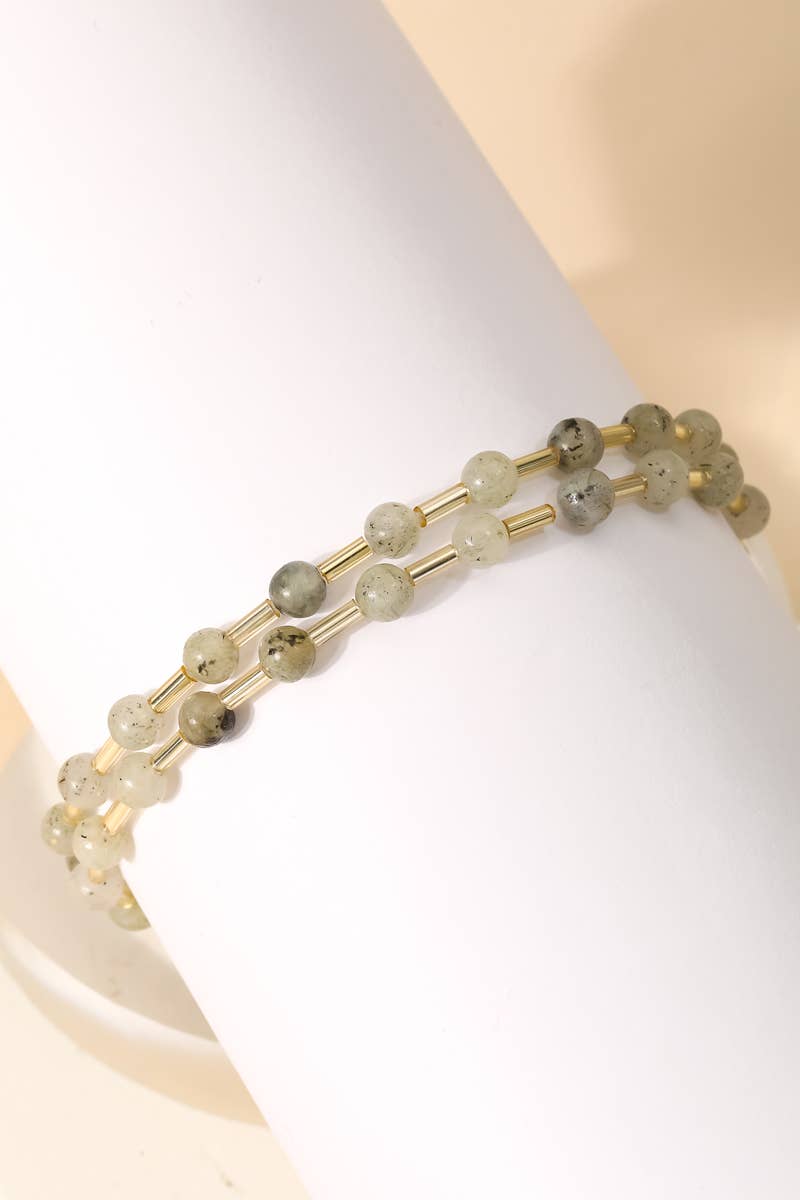 Ball Bead Tube Stretch Bracelet