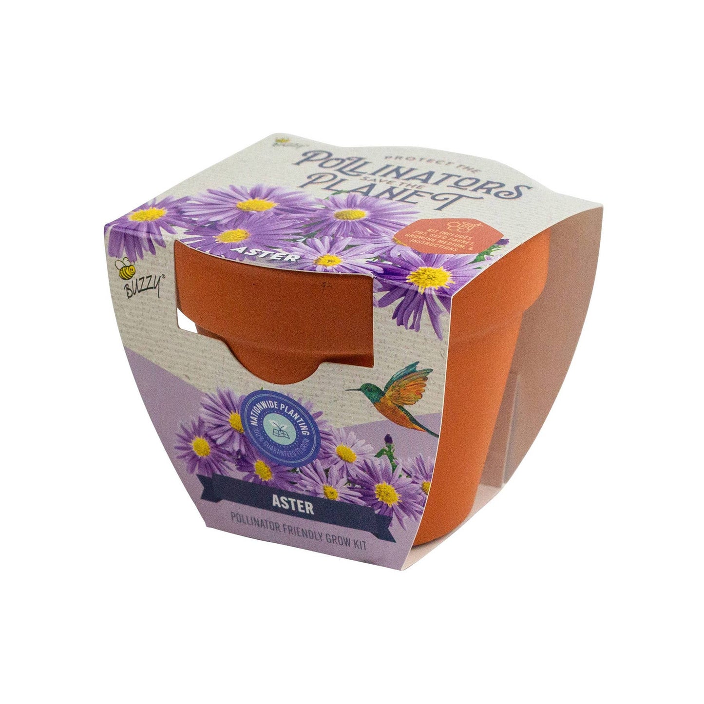 Buzzy Seeds - Pollinator Classic Terracotta - Aster