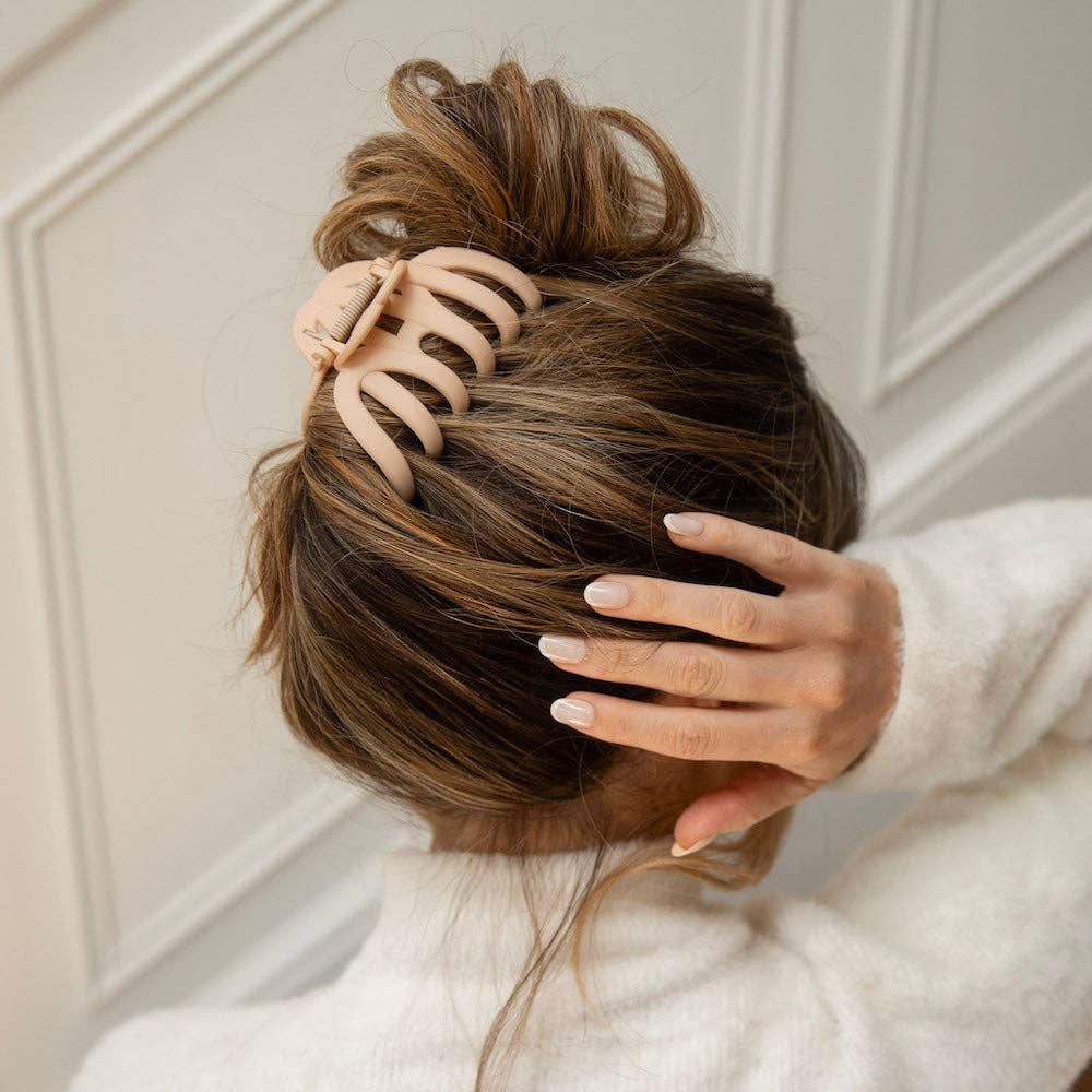 Extra Large Matte Claw Clip - Nude