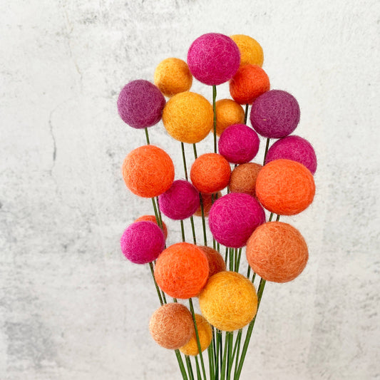 Felt Flower Ball Individual Tulip Fields