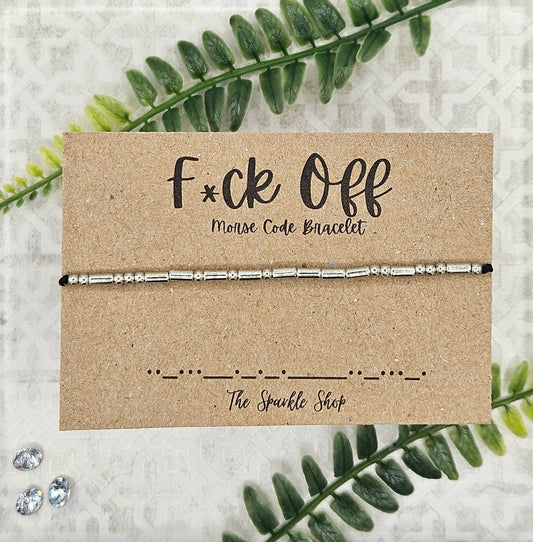 F*ck Off - Handmade Morse Code Bracelet