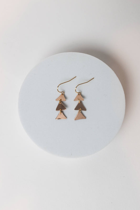 Tipping Point Copper Dangle Earrings