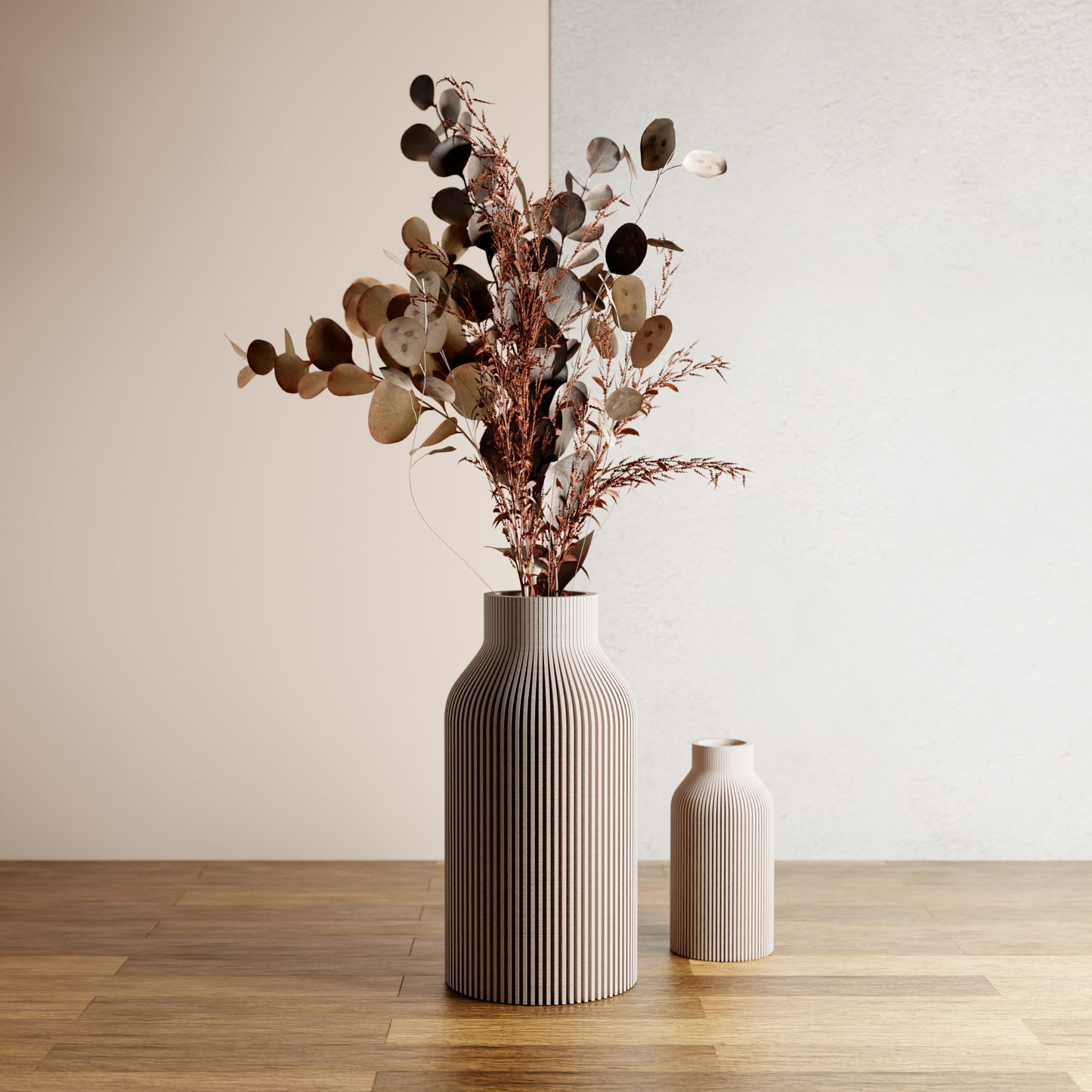 3D-Printed EcoFriendly Bottle Vase - 3 Sizes / Styles