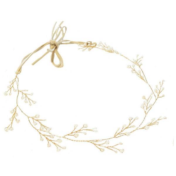 Tie Back Headband - Pearl Vine