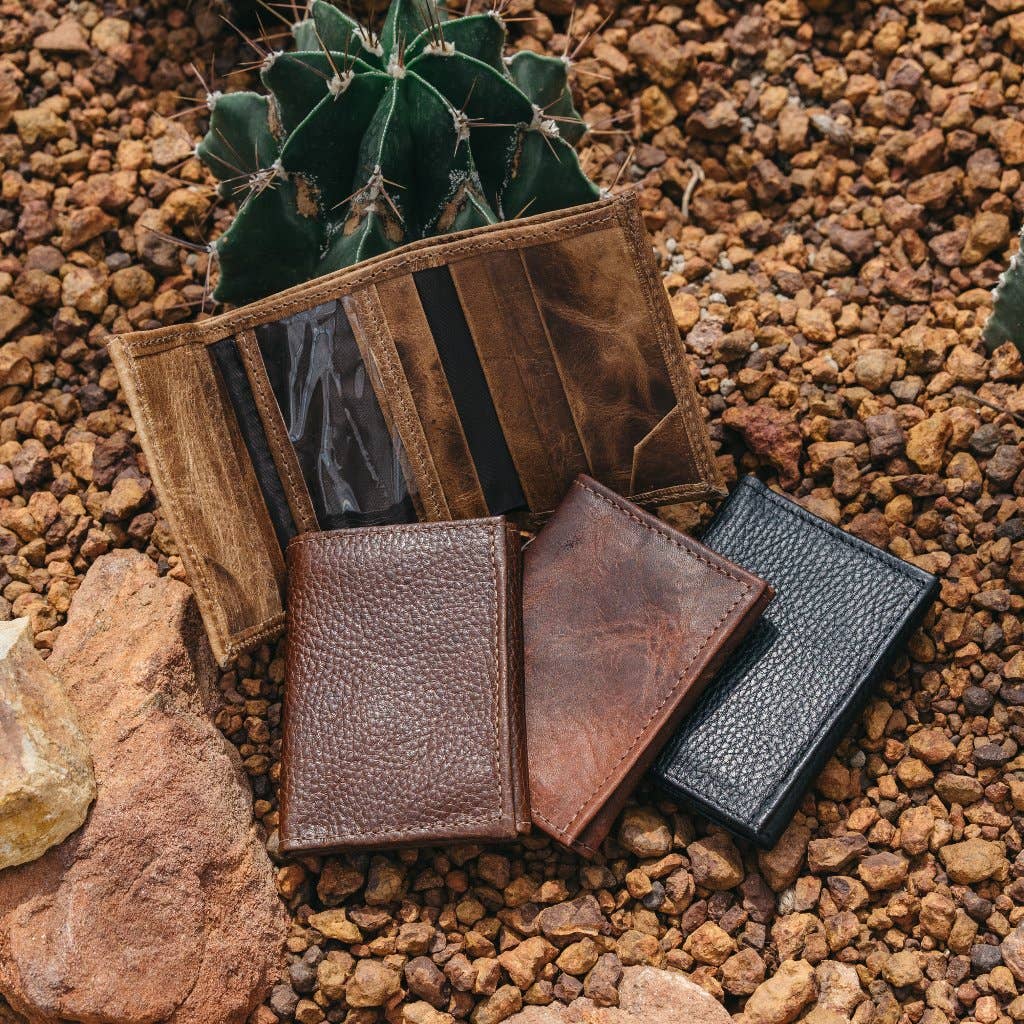 Handmade Leather Trifold Wallet