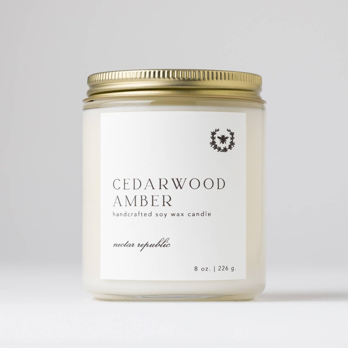 Cedarwood Amber : Jar Soy Candle ( Seasonal Fall Winter )