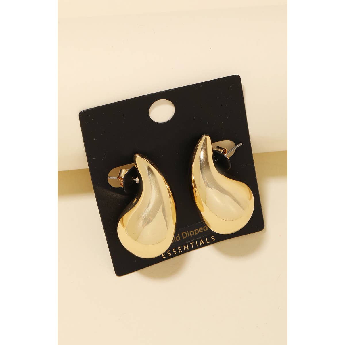 Gold Dipped Large Tear Earrings