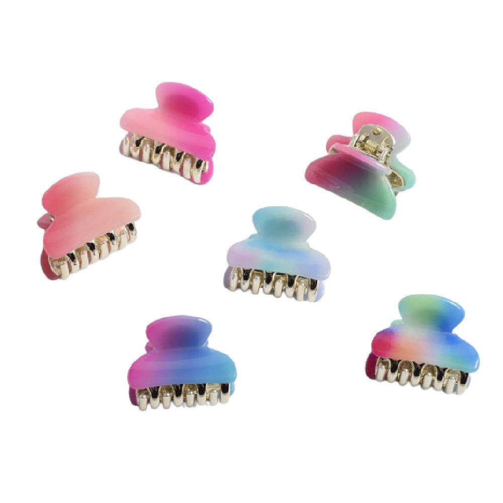 Mini Claw Clip Set of 6 - Tie Dye