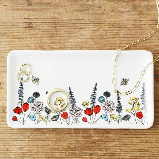 Long Wildflower Trinket Dish