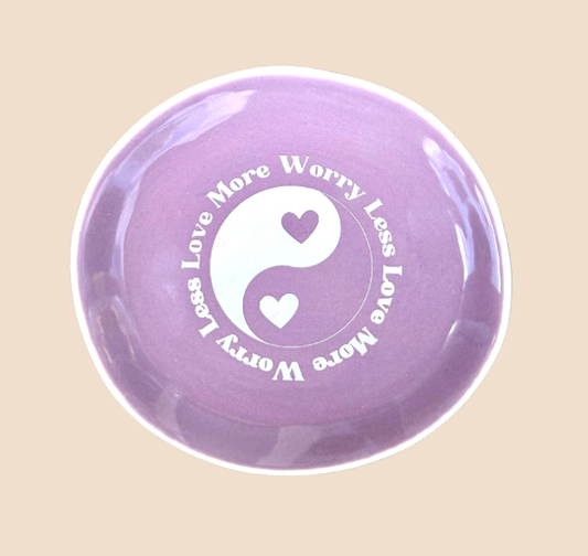 Love More Worry Less Trinket Tray