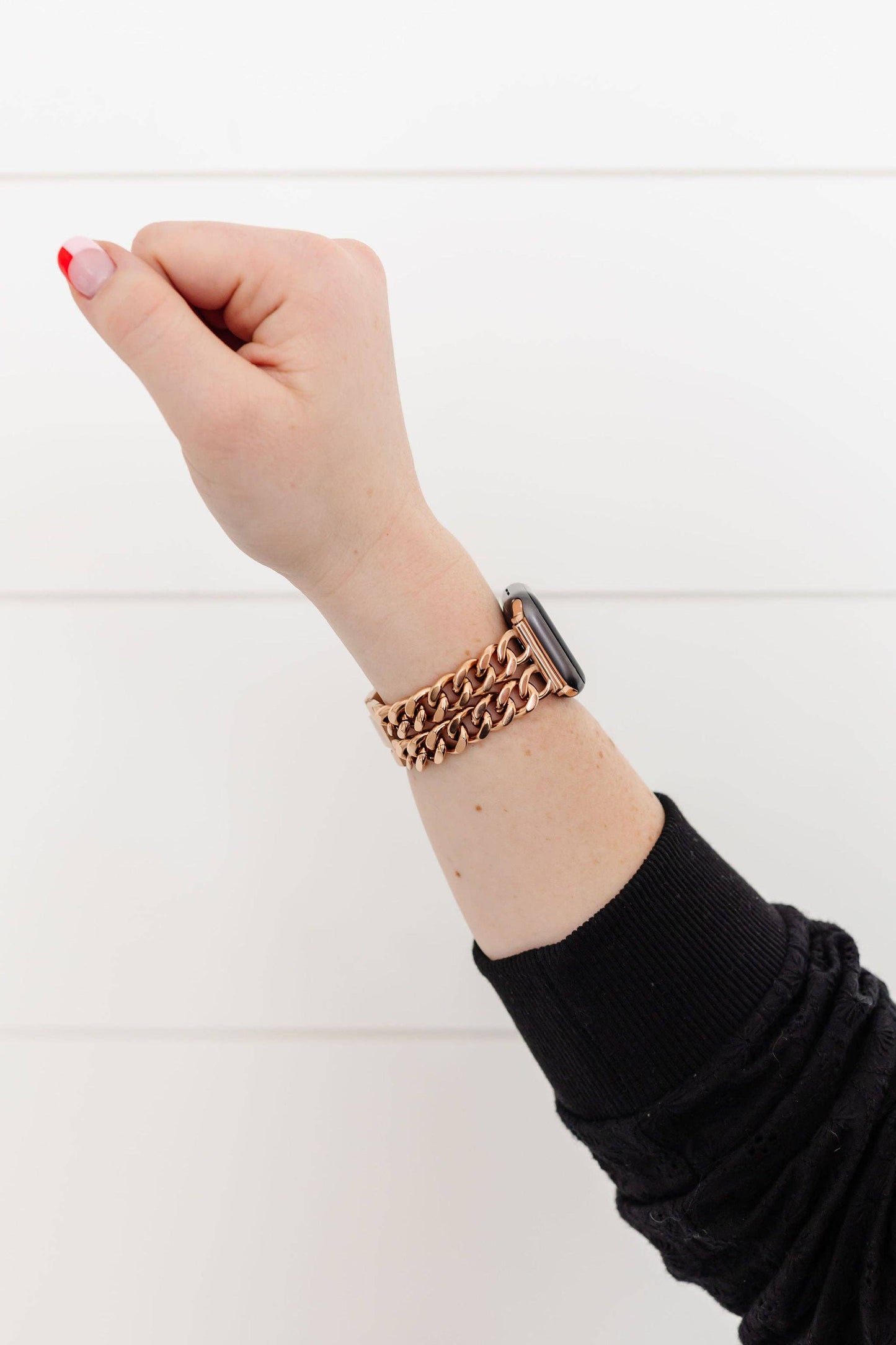 Rose Gold Double Chain Watch Band